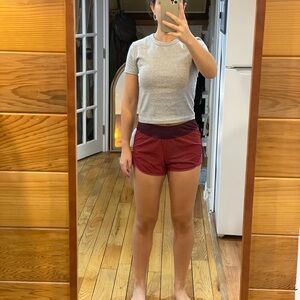 Women's Pink and Purple Athletic Shorts